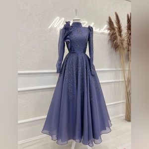 Beautiful purple/violet modest dress.